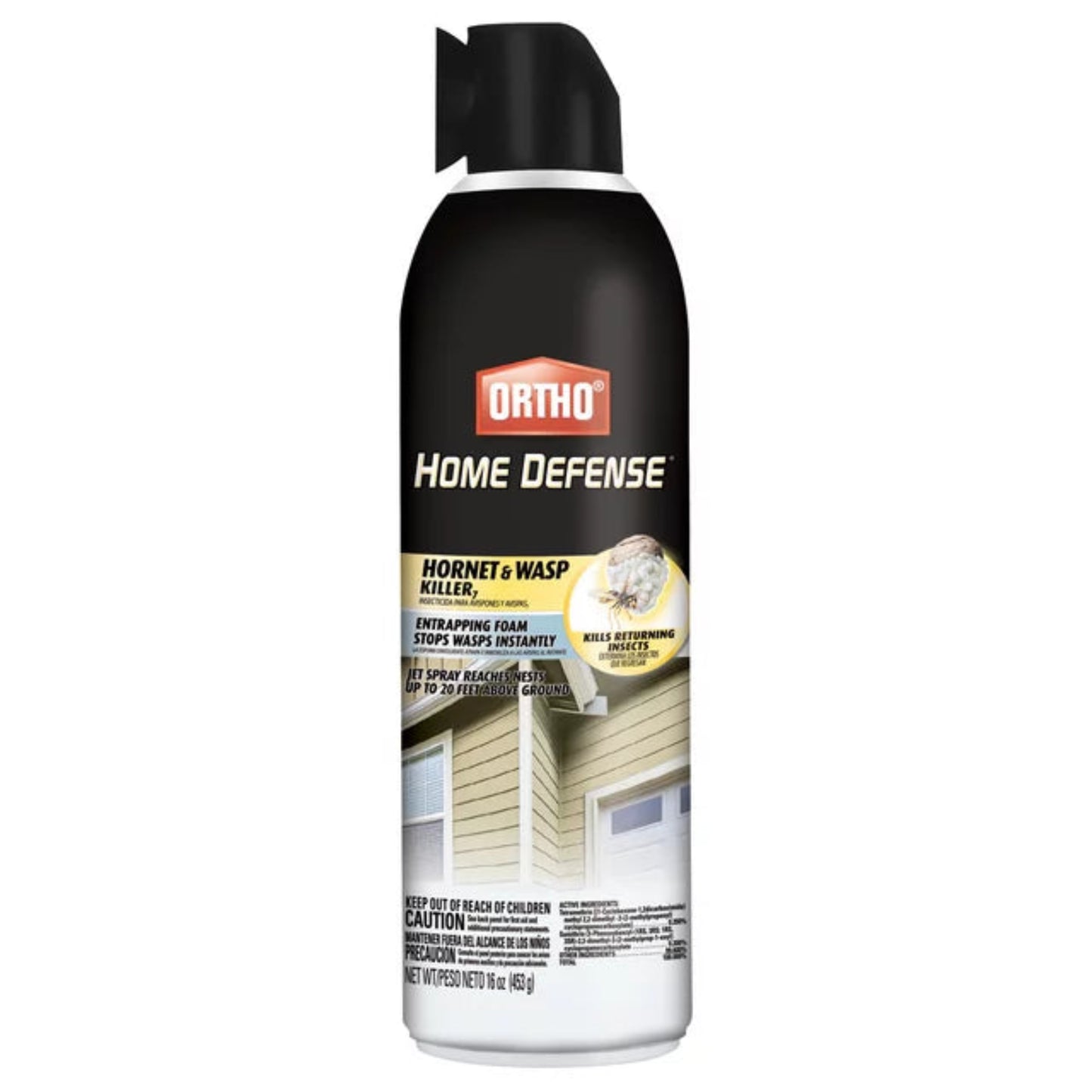 A bottle of Ortho Home Defense on a white background.