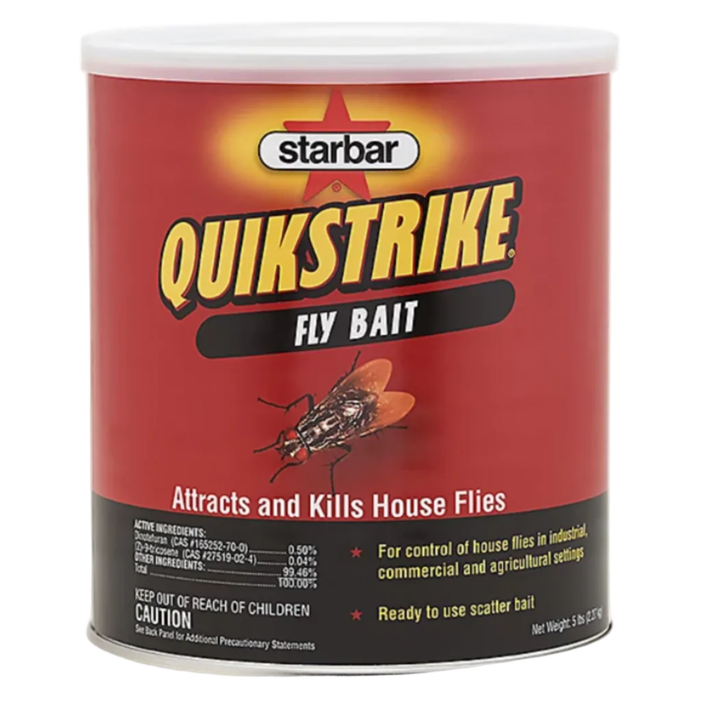 Starbar QuikStrike fly bait can on a white background