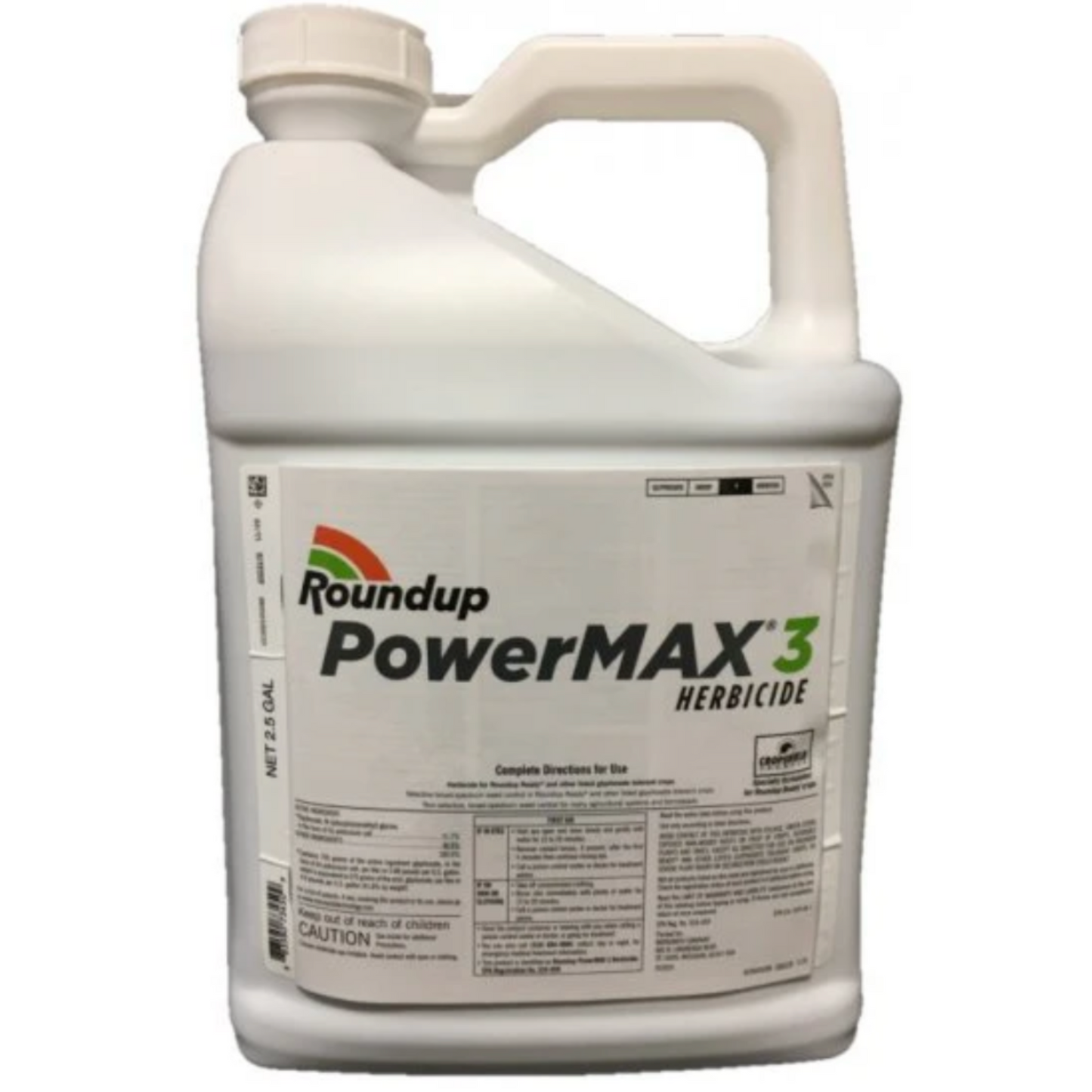 Roundup PowerMAX 3 herbicide container on a white background