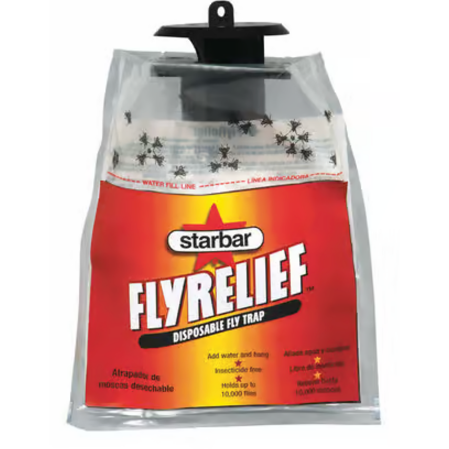 Starbar FlyRelief disposable fly trap packaging on a white background