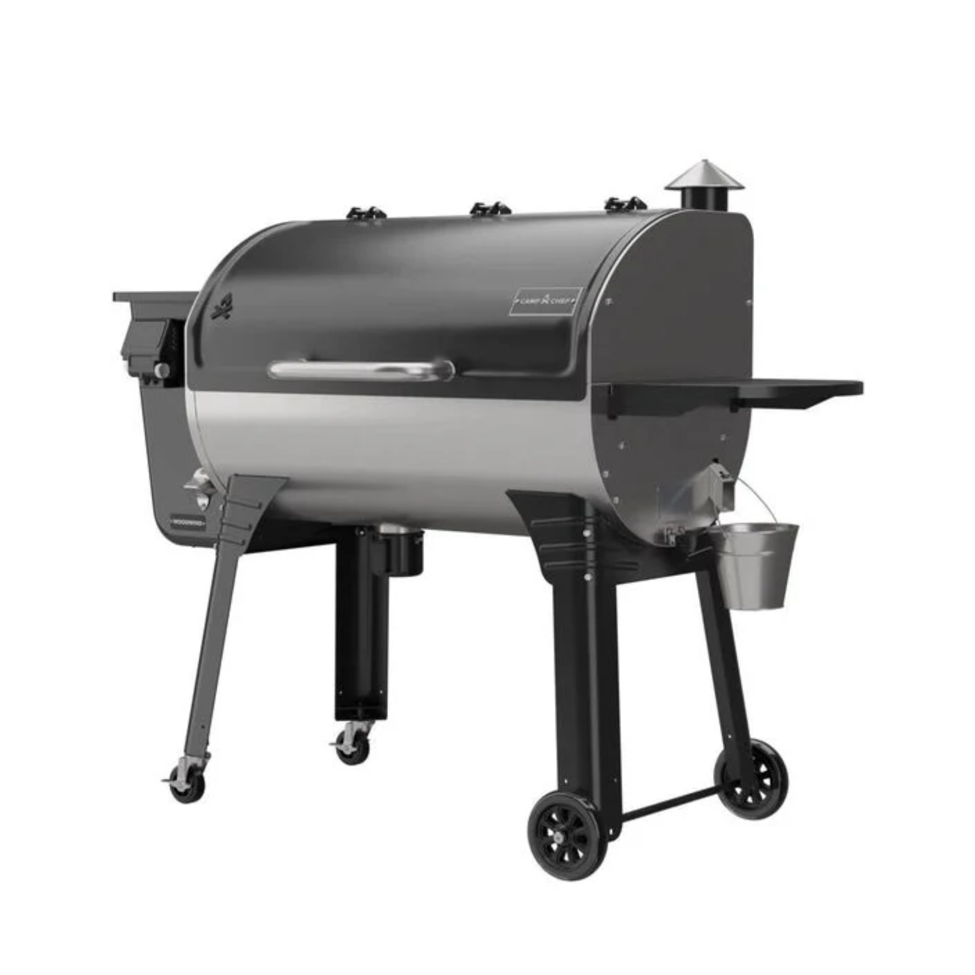 Side view of the Camp Chef Woodwind 36" Smoker on a white background
