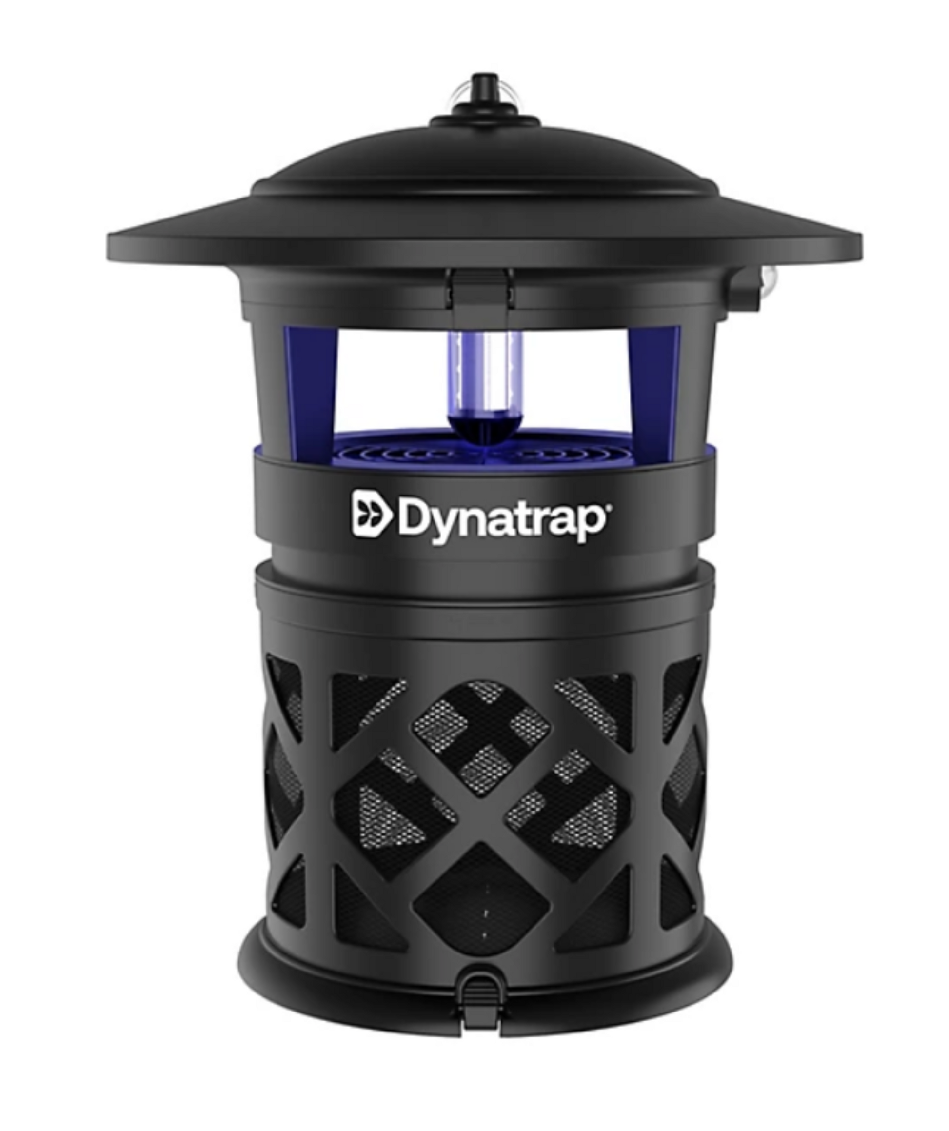 Black Dynatrap mosquito trap on a white background