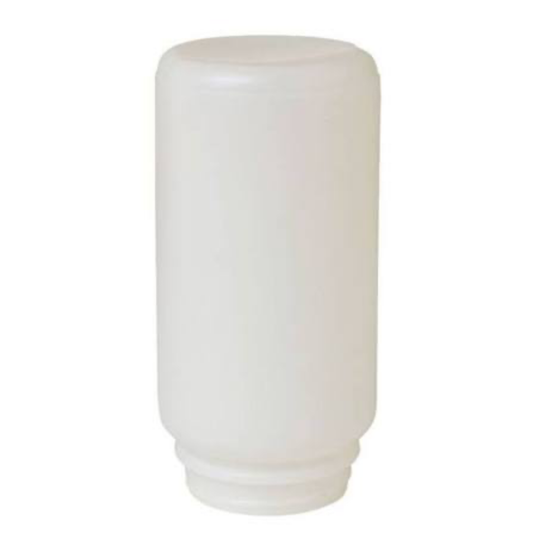 White cylindrical container on a white background