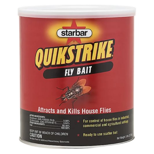 Starbar QuikStrike fly bait can on a white background