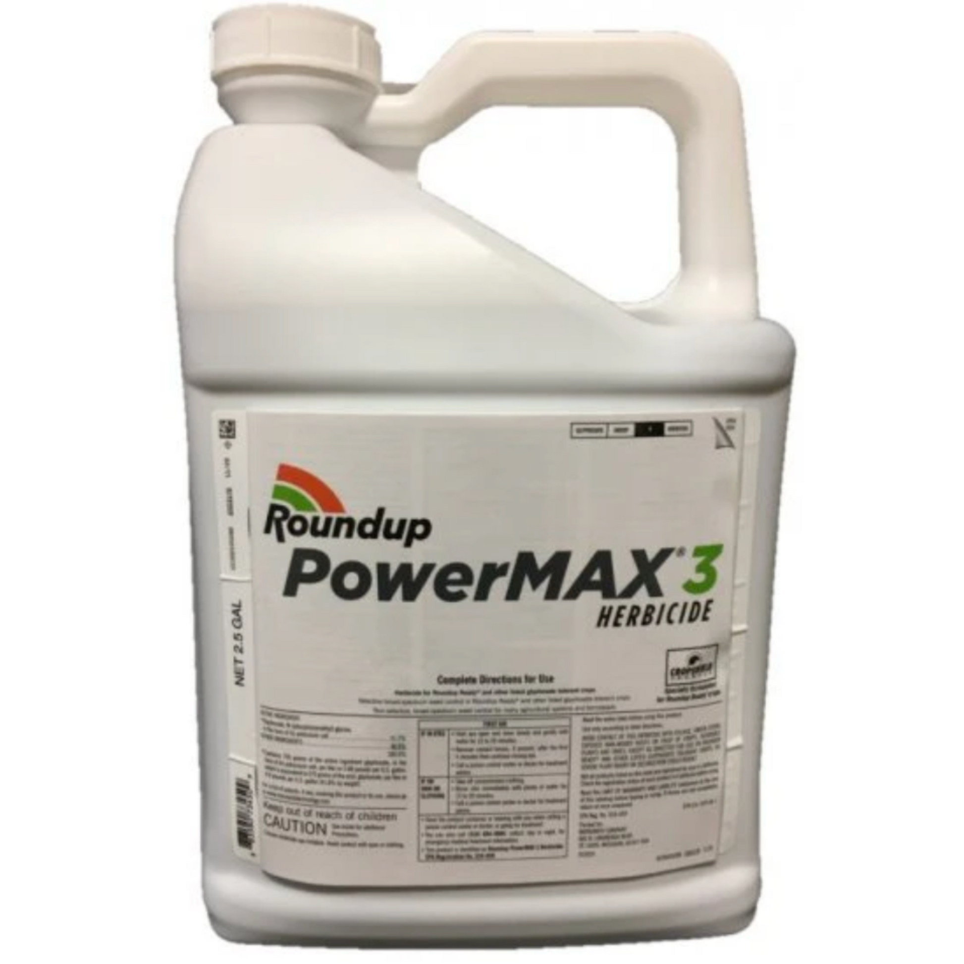 Roundup PowerMAX 3 herbicide container on a white background