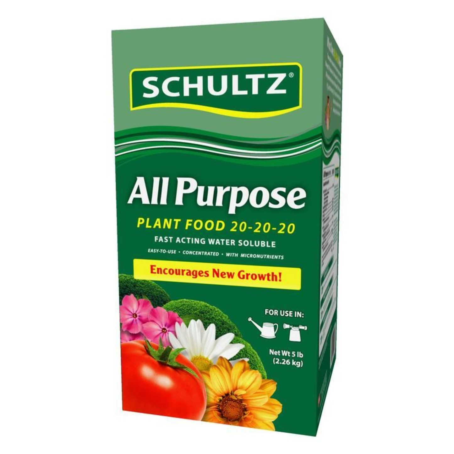 Schultz All Purpose Plant Food packaging on a white background