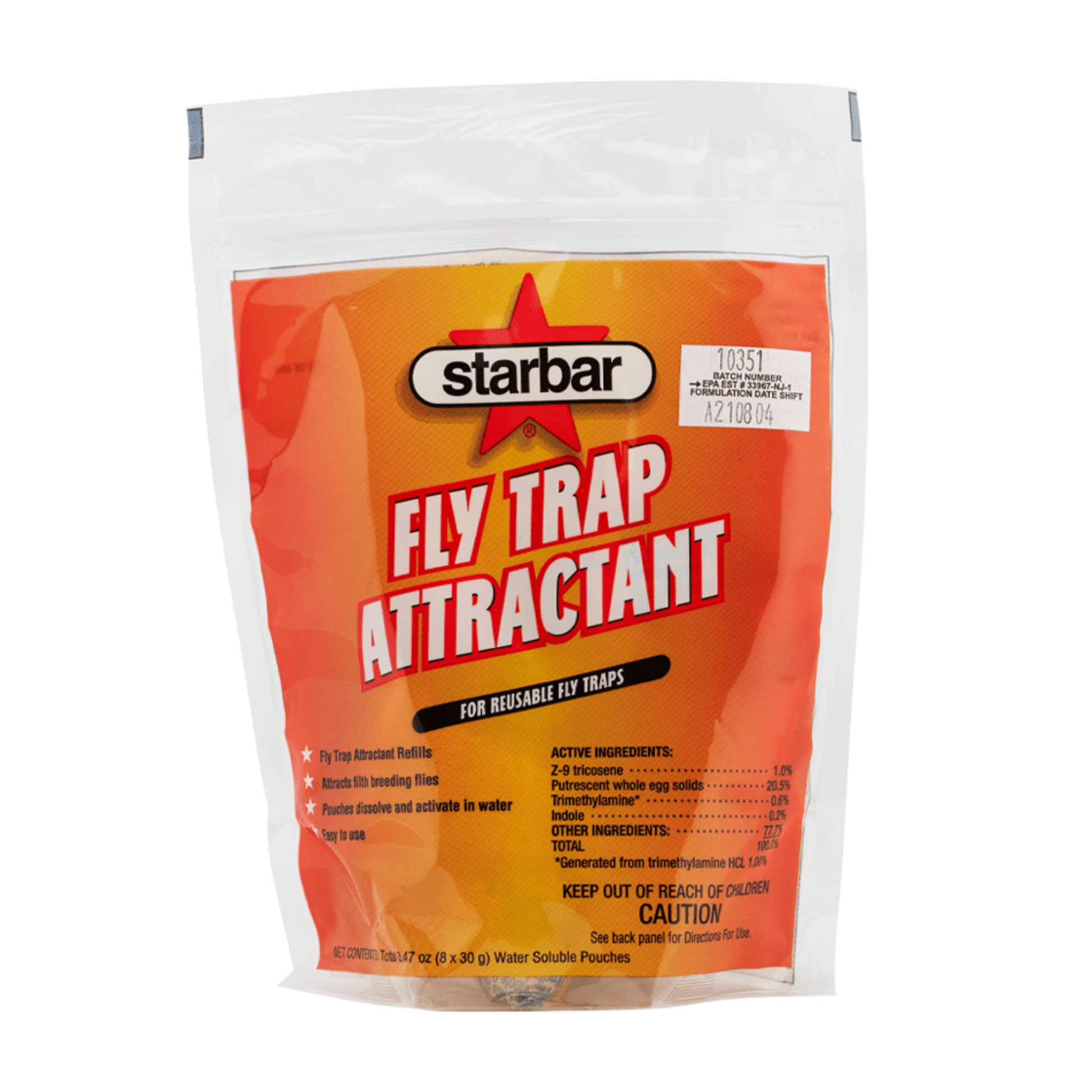 Package of Starbar Fly Trap Attractant on a white background