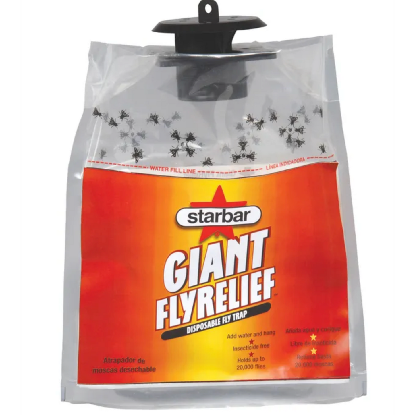 Starbar Giant FlyRelief disposable fly trap packaging on a white background